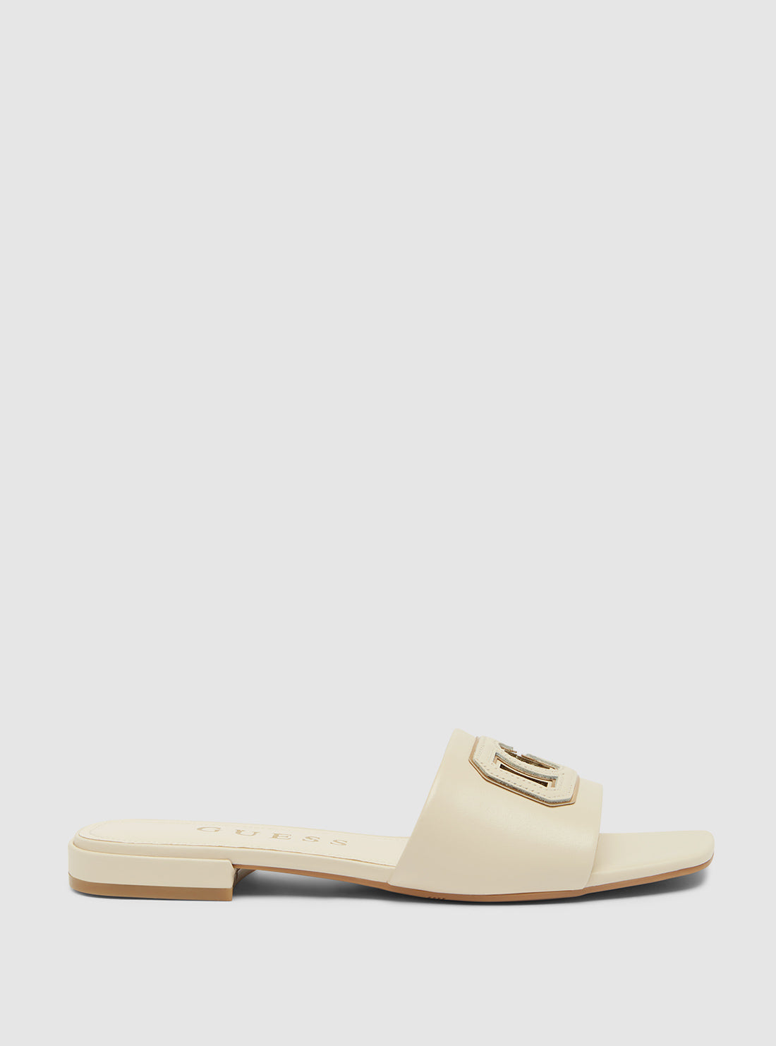 GUESS Womens Footwear Beige Tarisha Slide Sandals TARISHA2 Side View