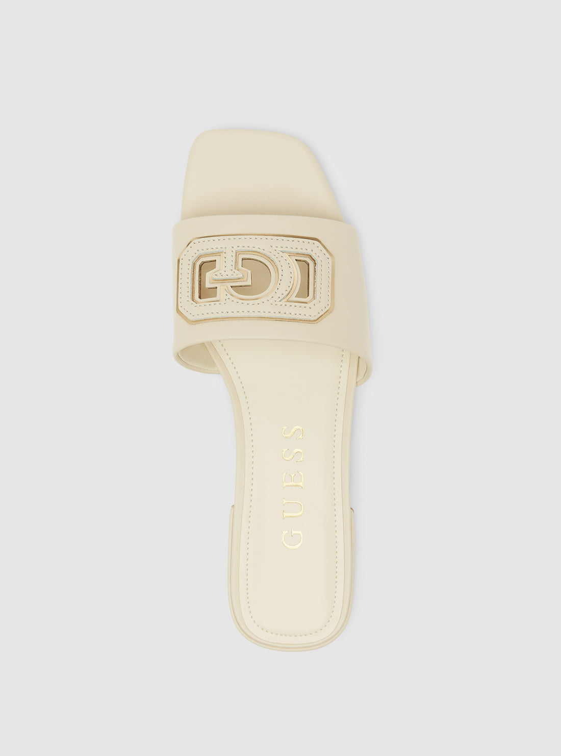 GUESS Womens Footwear Beige Tarisha Slide Sandals TARISHA2 Top View