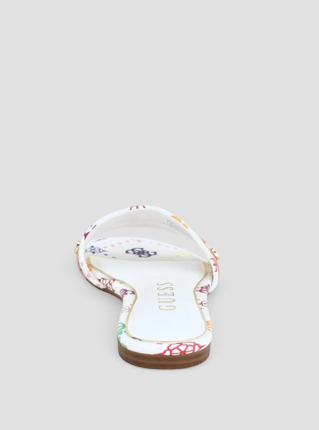 GUESS Footwear White Logo Tasam Flat Sandals TASAM Back View