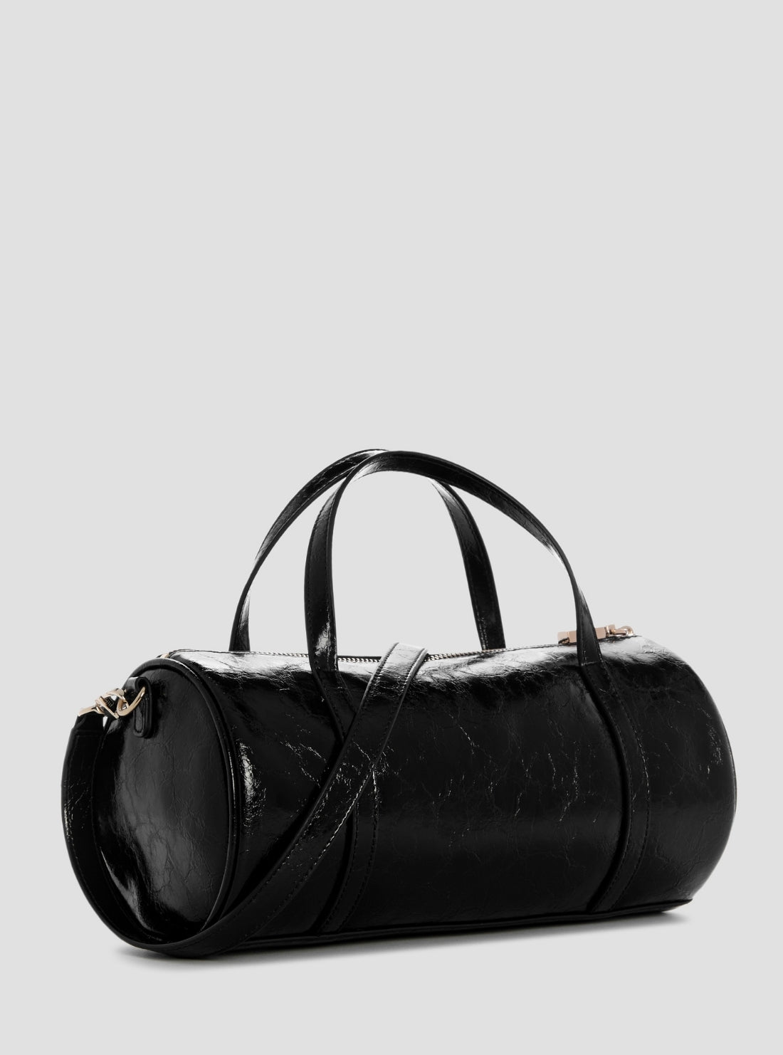 GUESS Womens Black Taylor Mini Barrel Satchel Bag TG232576 Side View