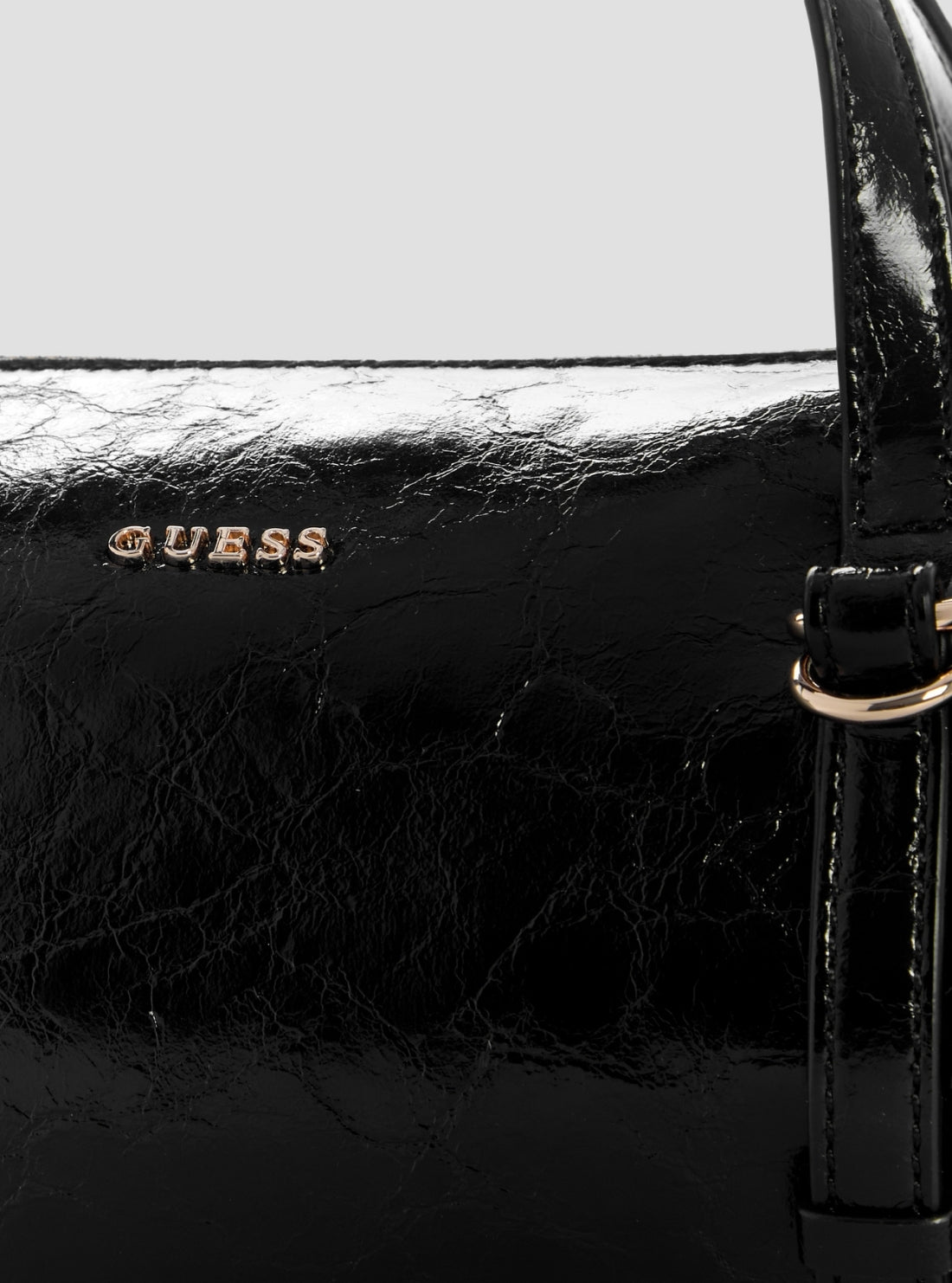 GUESS Womens Black Taylor Mini Barrel Satchel Bag TG232576 Detail View