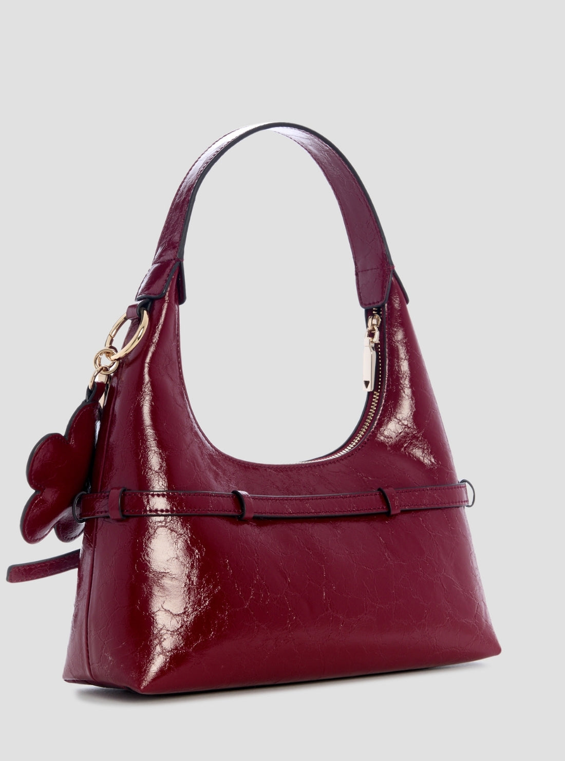 GUESS Womens Red Taylor Mini Hobo Bag TG232577 Back View