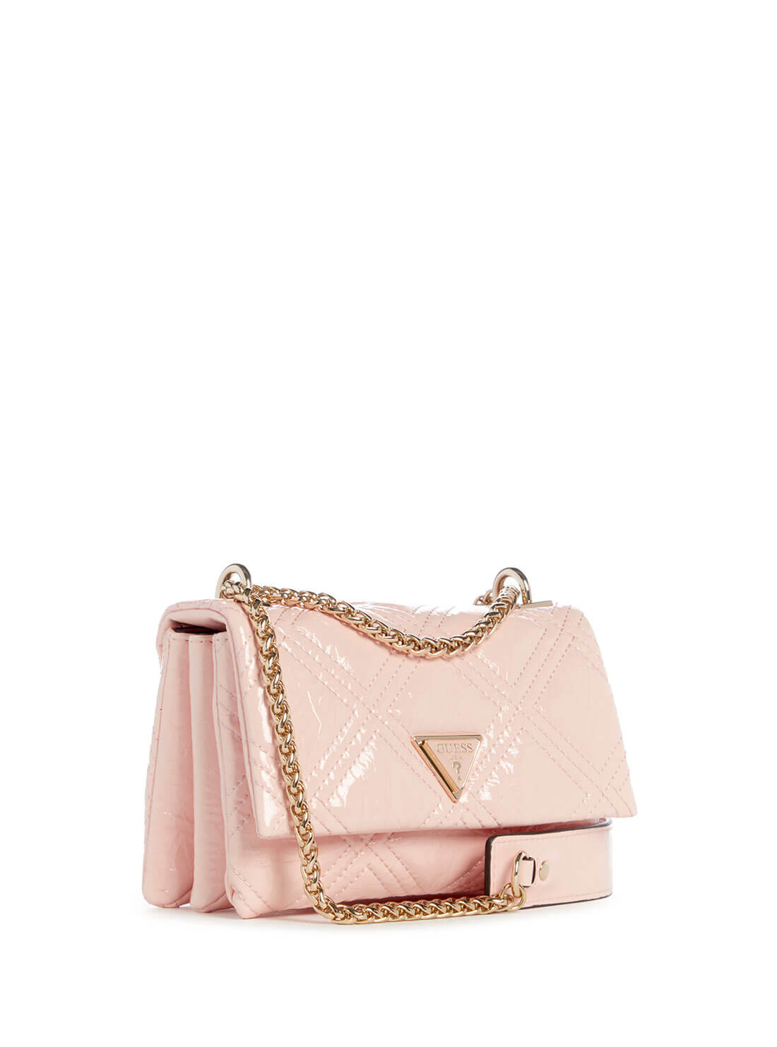 GUESS Pink Deesa Mini Crossbody Bag front view side view
