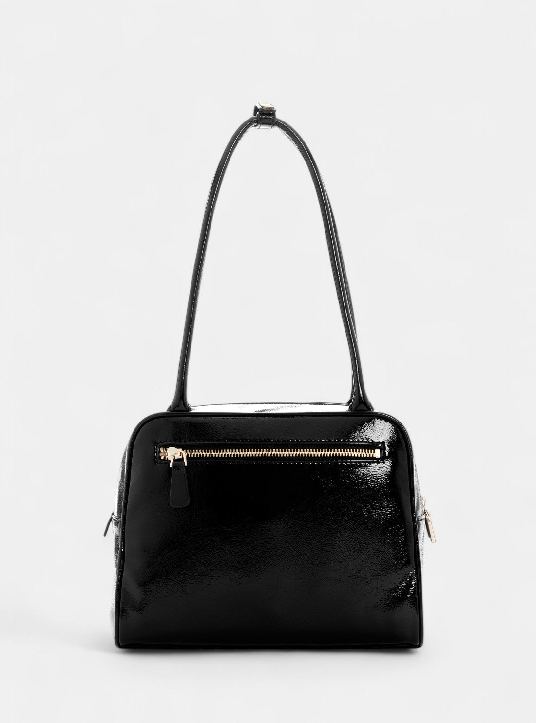 GUESS Womens Black Waldena Shoulder Satchel TG964609 Back View