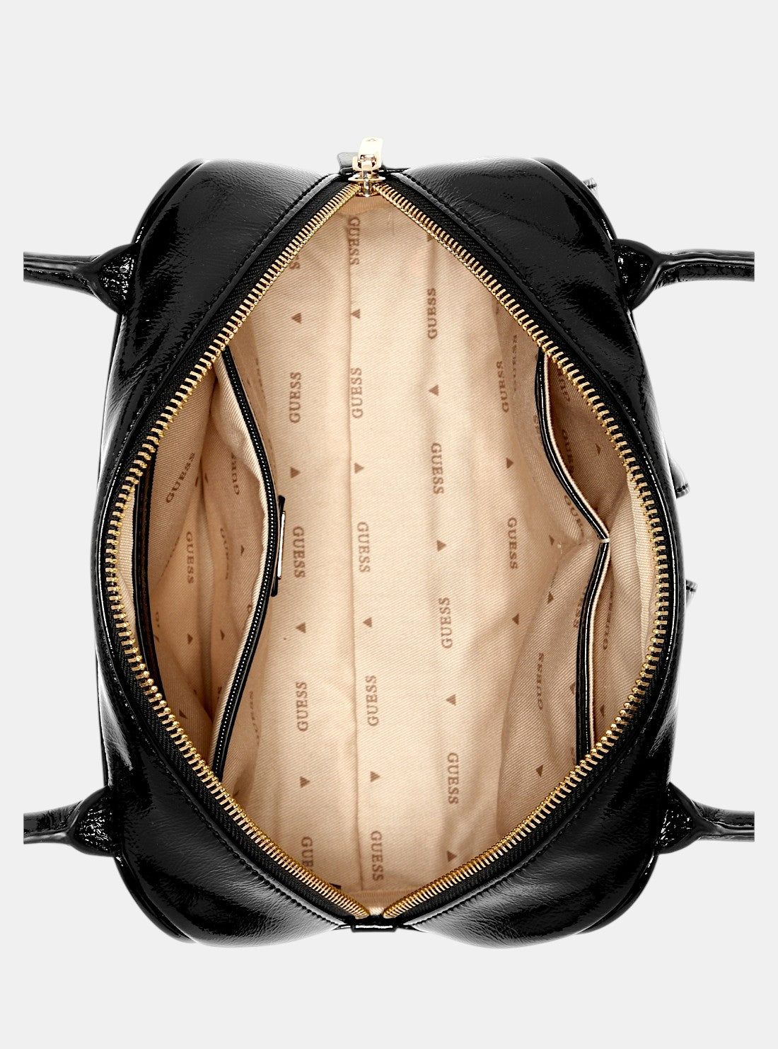 GUESS Womens Black Waldena Shoulder Satchel TG964609 Inside View