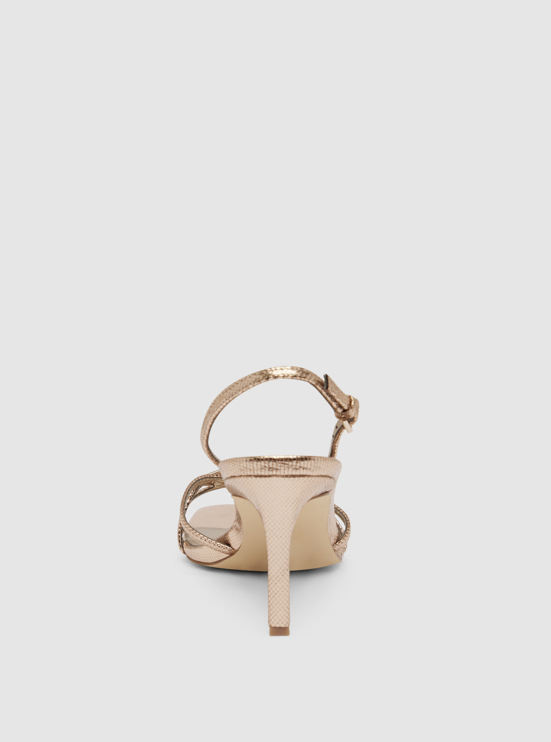 GUESS Womens Rose-Gold Twilla Stilleto Heels TWILLA Back View