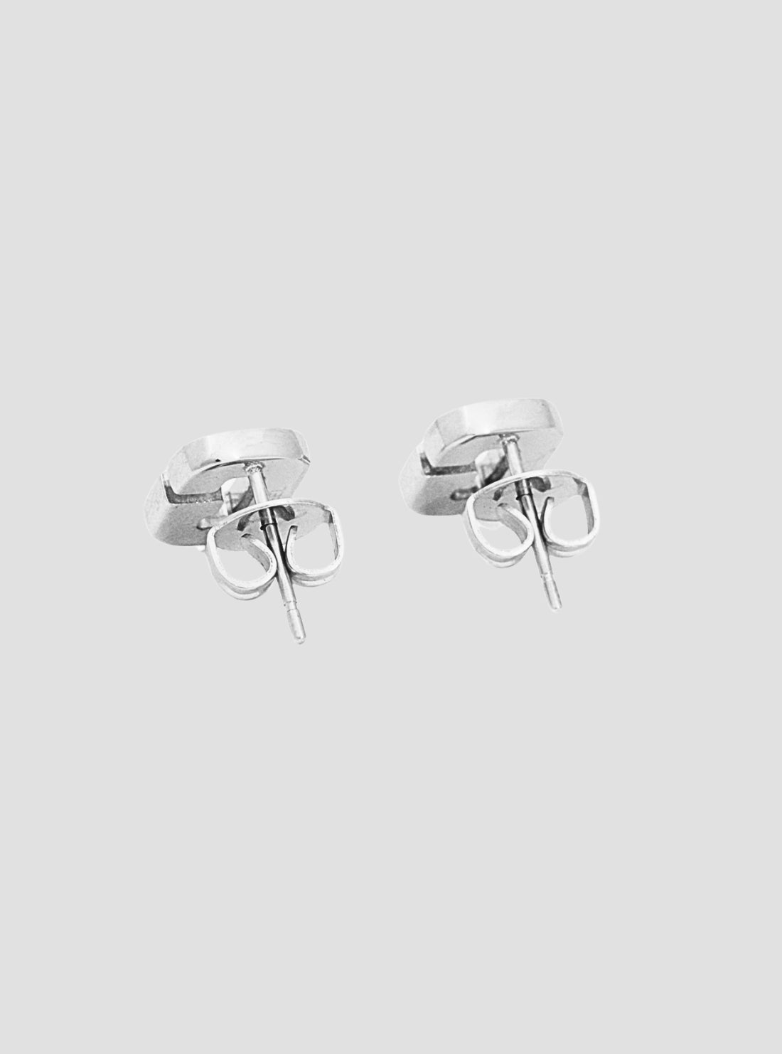 GUESS Womens Silver Pave G Logo Crystal Stud Earrings UBE20030SLV Back View