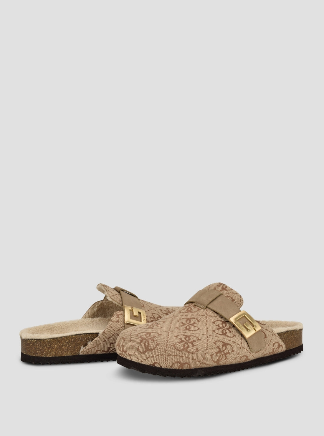 GUESS Footwear Medium Natural Ullan Clogs ULLAN2 Front Side View
