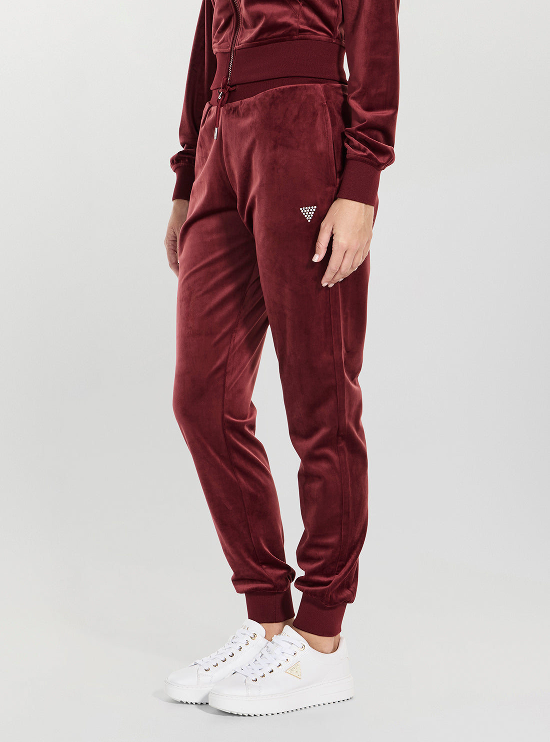 GUESS Womens Eco Red Couture Active Jogger Pants V3BB27K0232 Side View