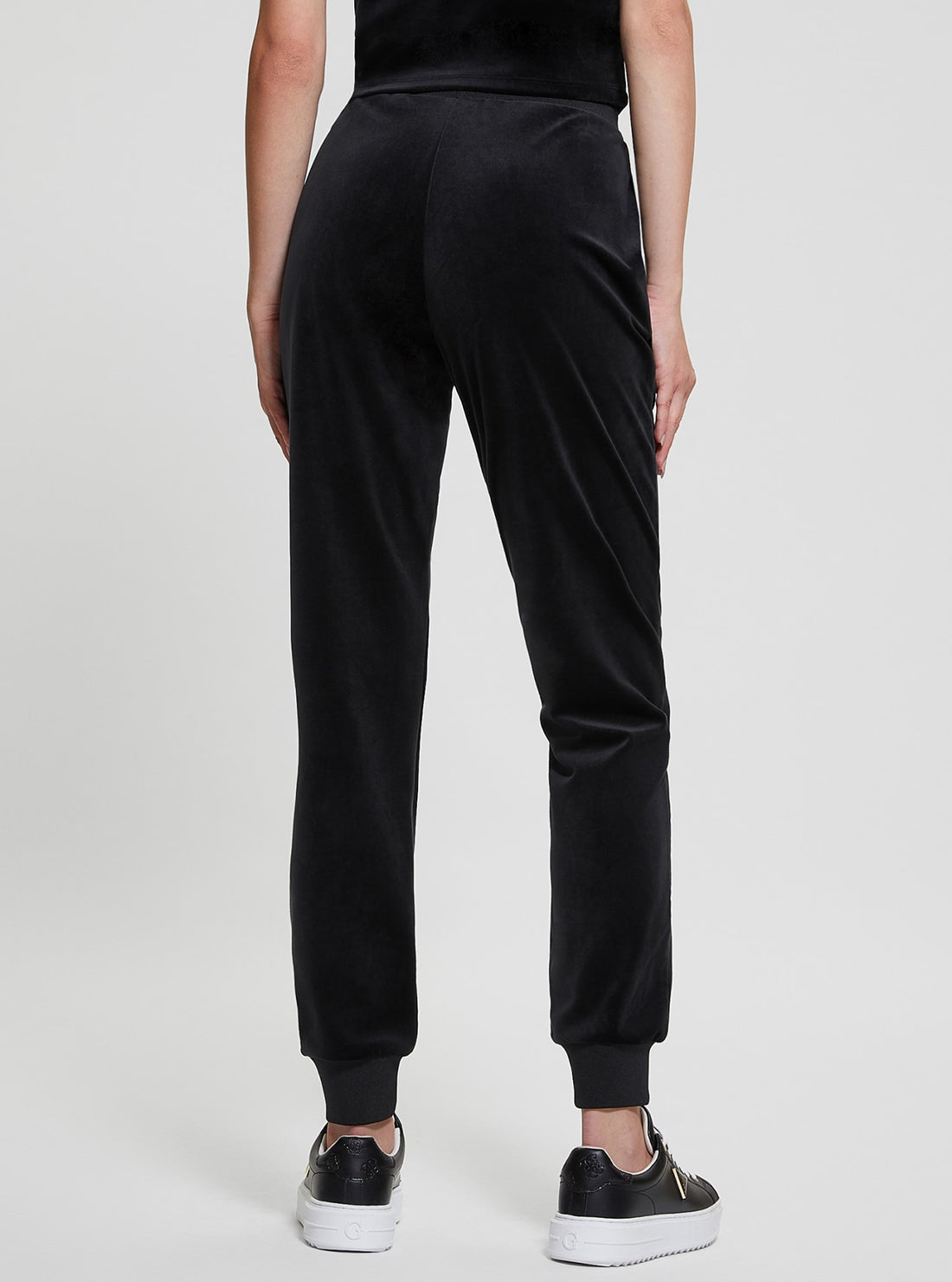 GUESS Womens Black Couture Active Jogger Pants V3BB27KBXI2 Back View