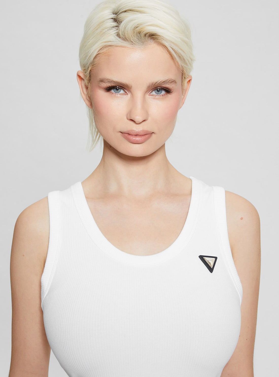 GUESS Womens Eco White Nyra Mini Dress V4GK03KBCO2 Detail View
