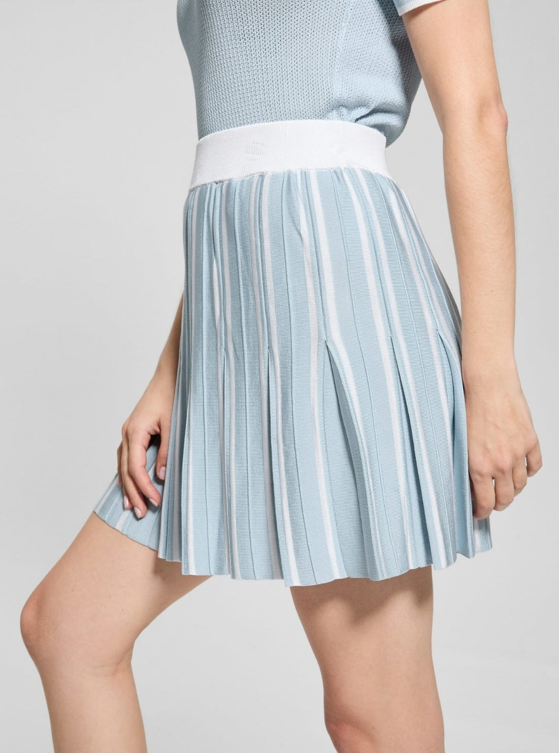 GUESS Women Blue Sweater Active Mini Skirt V5GP00Z3D60 Side View
