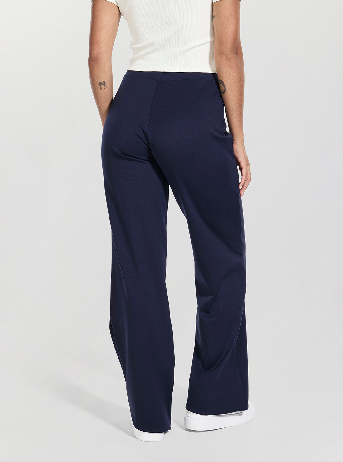 GUESS Womens Blue Carla Active Flare Pants V5YB11KCX42 Back VIew