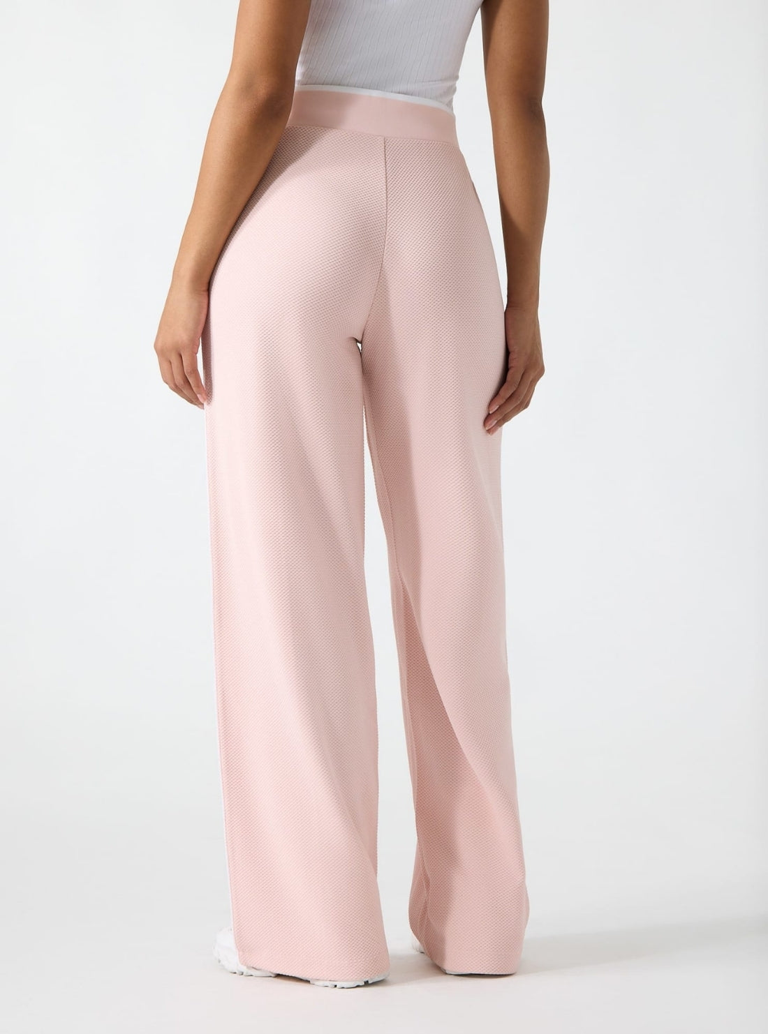 GUESS Womens Pink Sarah Piqué Active Pants V6GB03K2918 Back View