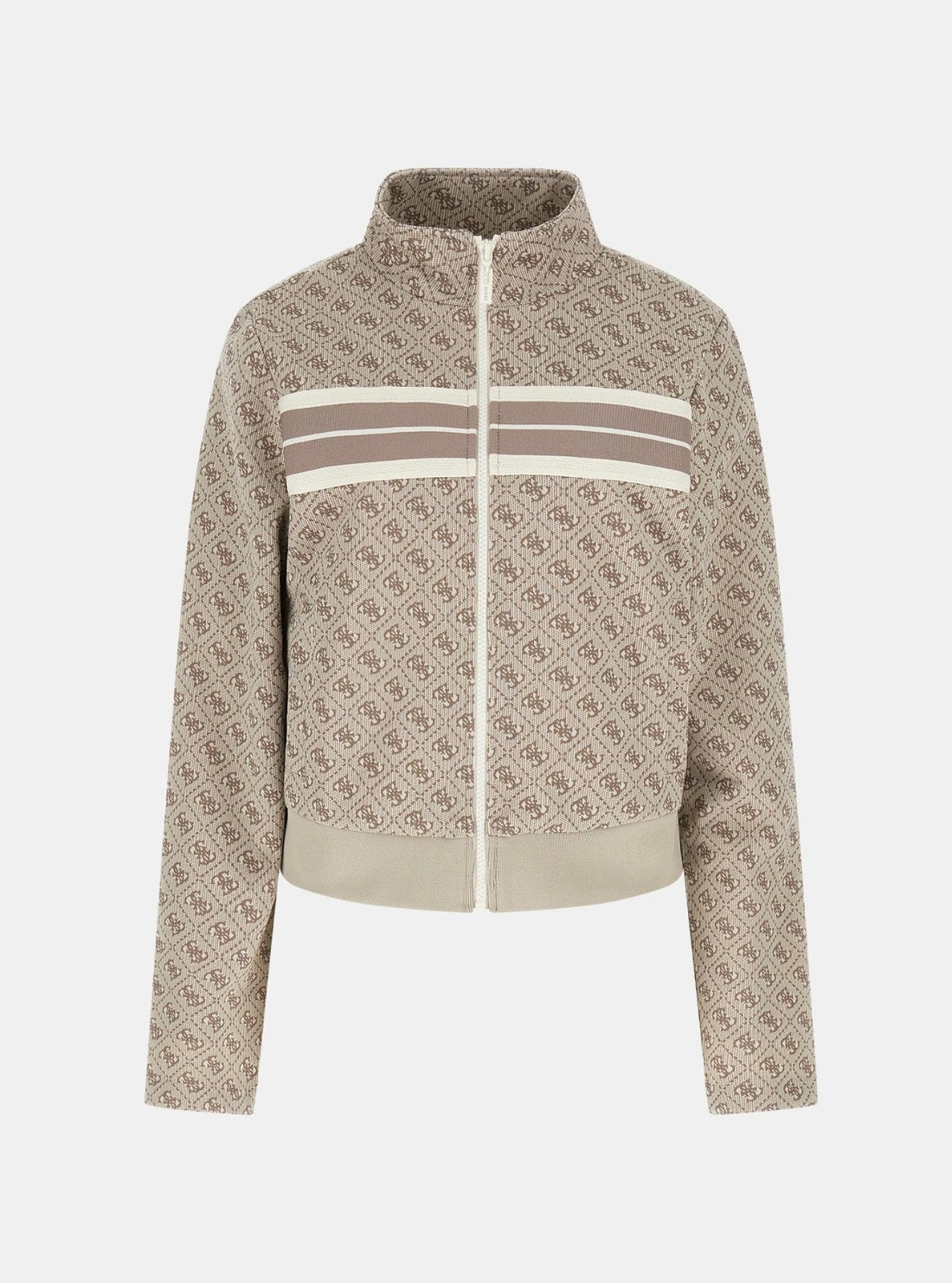 GUESS Womens Brown Logo 4G Jacquard Sweatshirt V6GQ06K2957 Flatlay