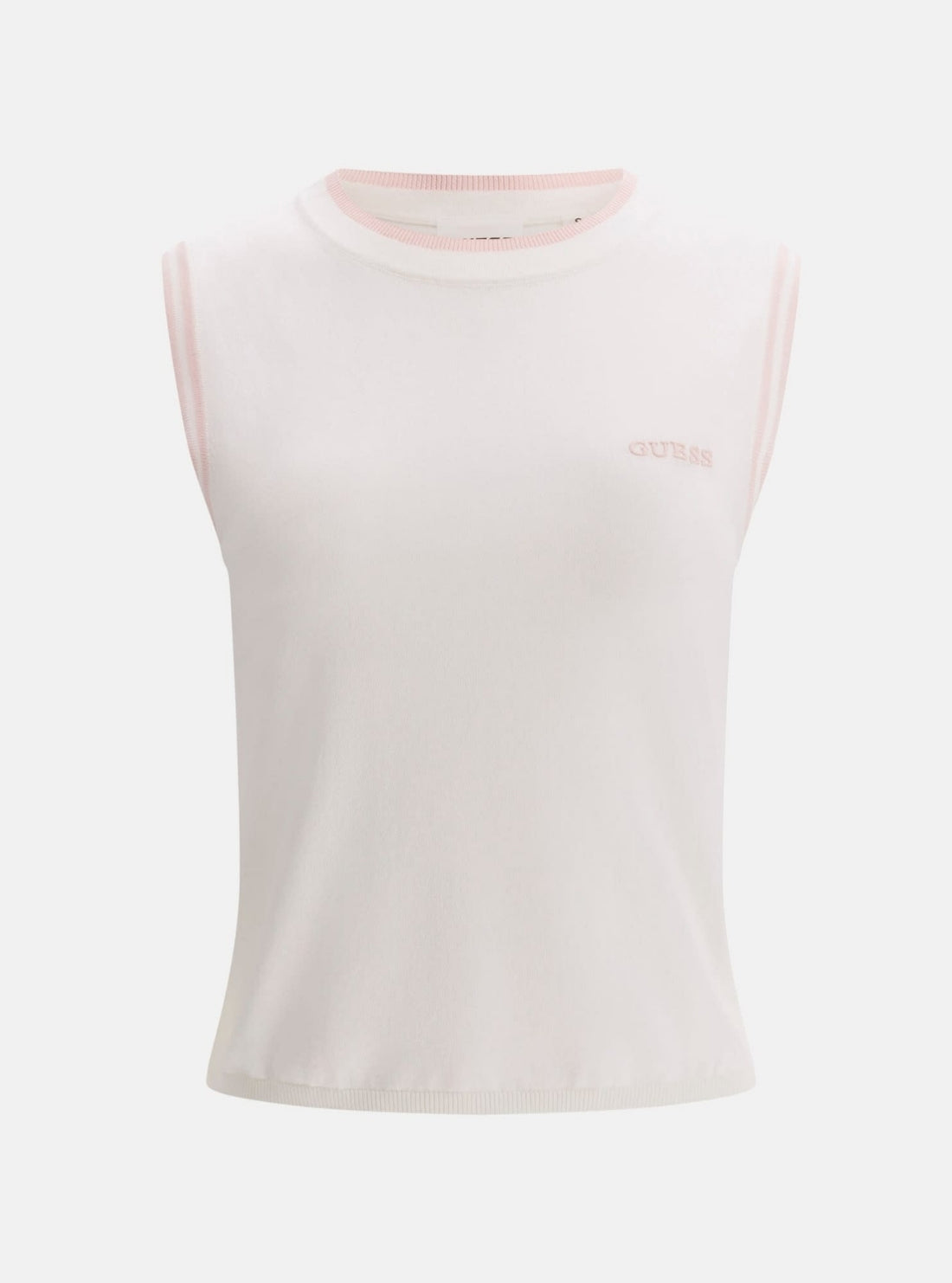 GUESS Womens White Gabry Knit Active Top V6GR02Z0723 Flatlay