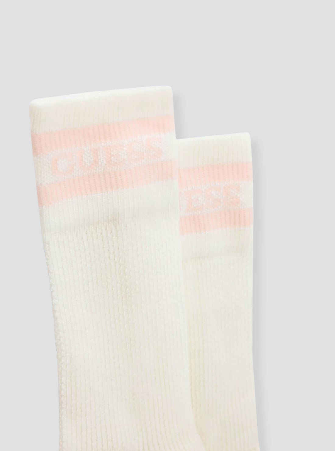 GUESS Accessories Neige White Mesh Logo Socks V6GZ09Z0807 Detail View