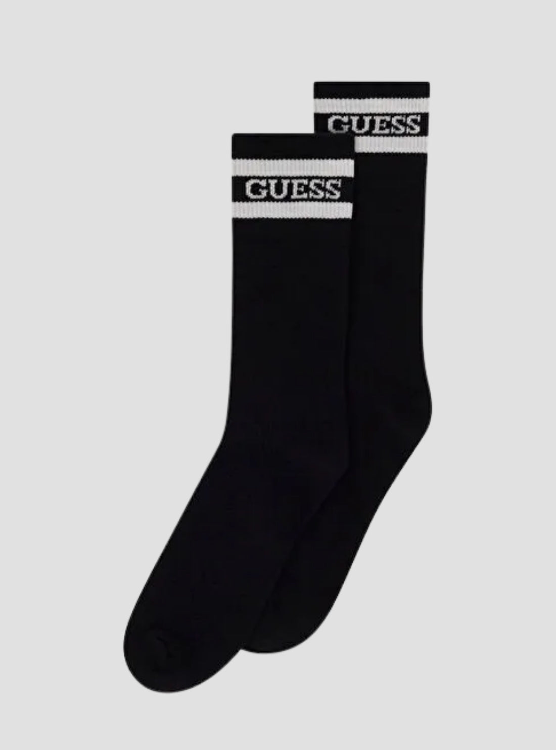 GUESS Mens Black Mesh Logo Sock V6GZ09Z0807 Side View