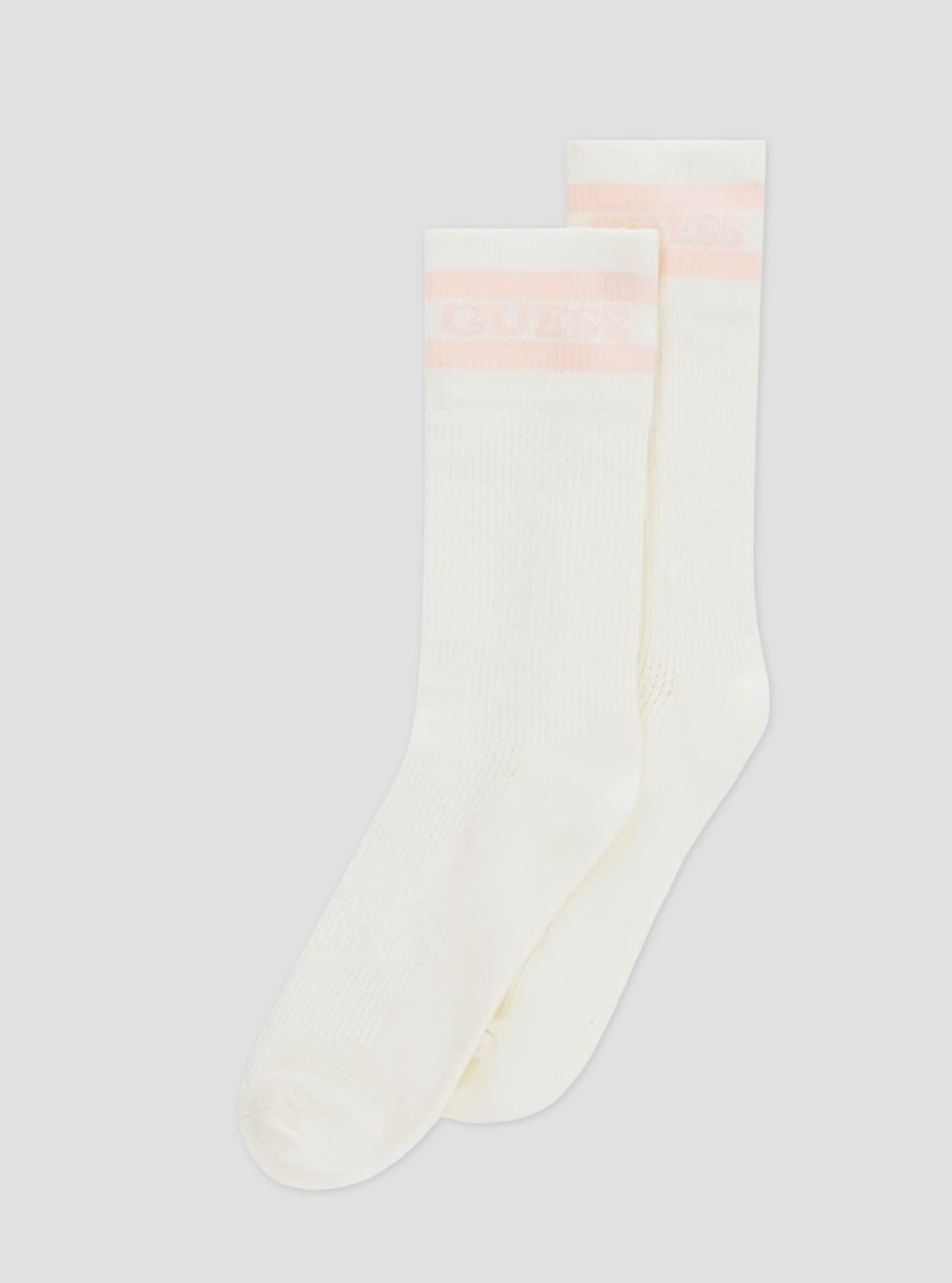 GUESS Accessories Neige White Mesh Logo Socks V6GZ09Z0807 Front View