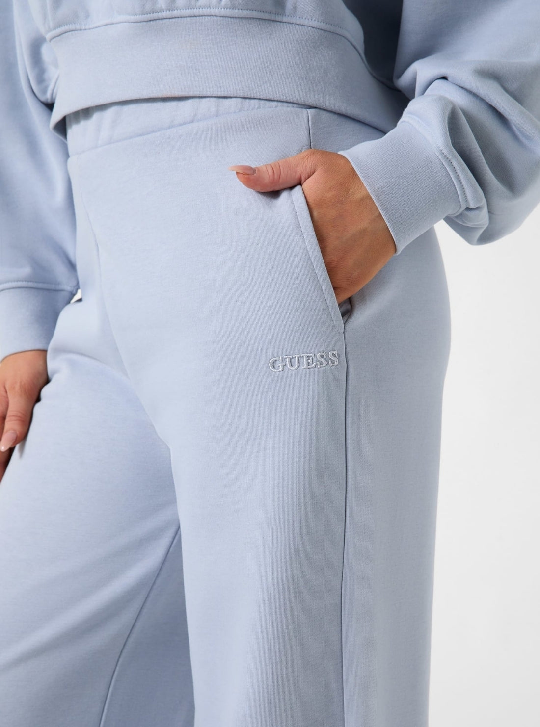 GUESS Womens Blue Yayoi Wide Leg Pants V6RB03KD761 Detail View