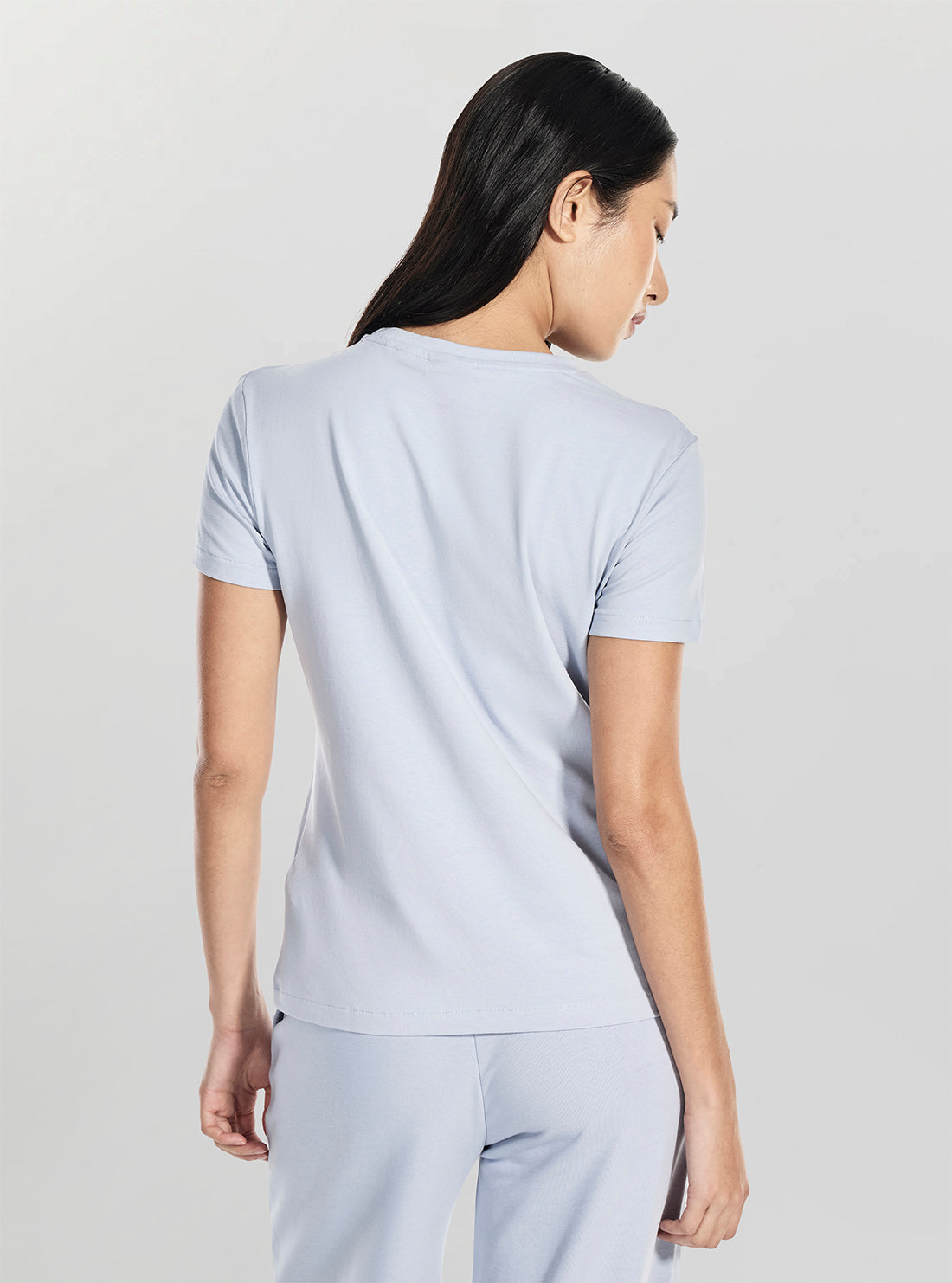 GUESS Womens Eco Light Blue Maddalena T-Shirt V6RI12J1314 Back View