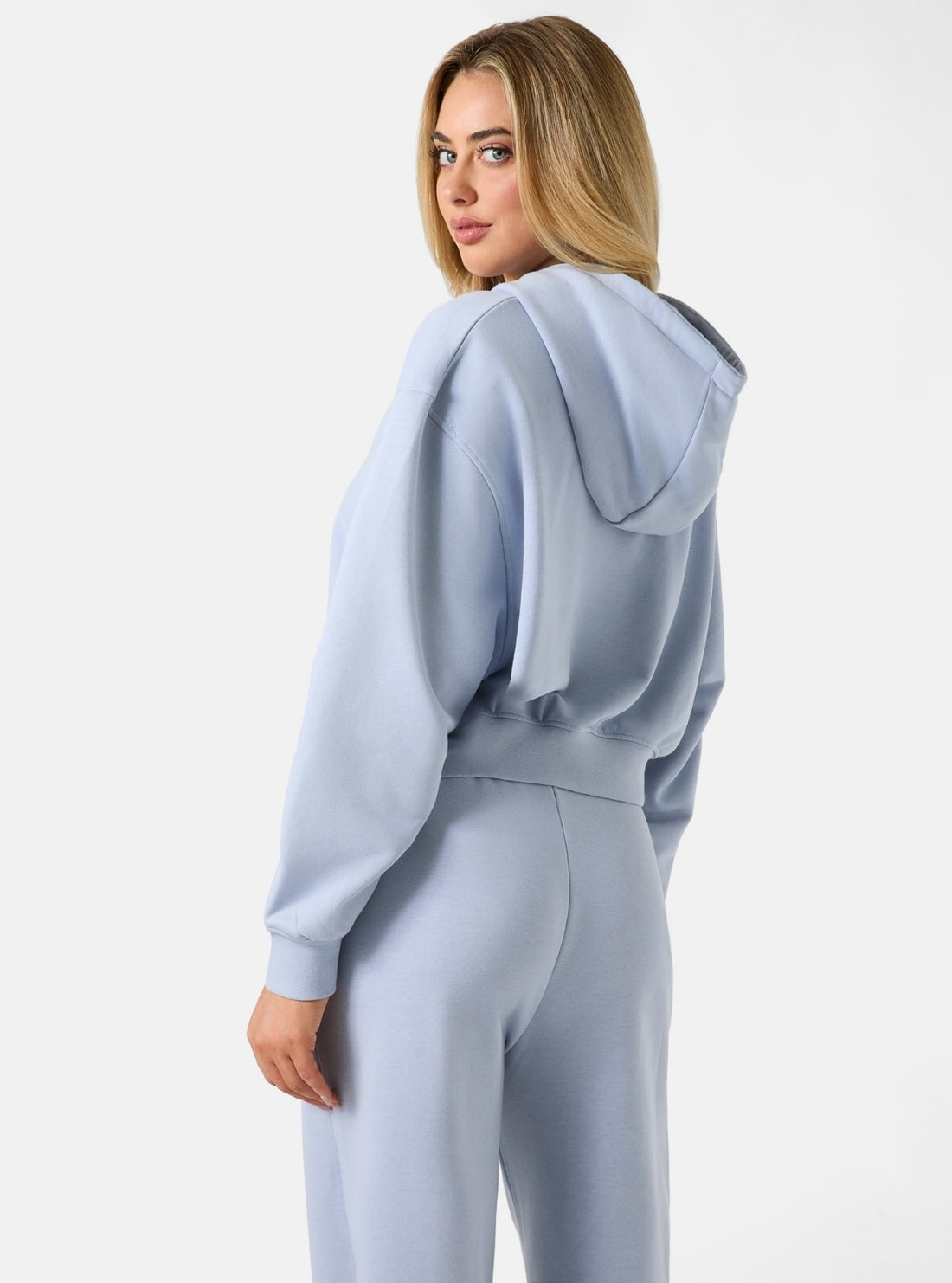 GUESS Womens Blue Yayoi Hoodie Sweatshirt V6RQ03KD761 Back View
