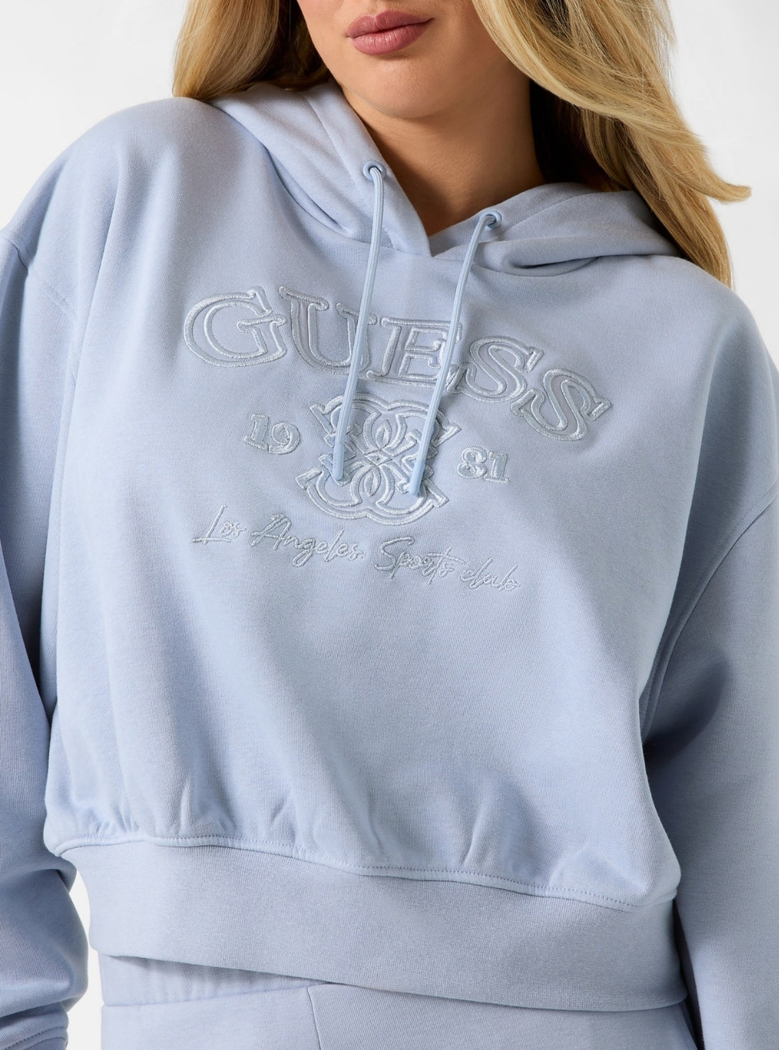 GUESS Womens Blue Yayoi Hoodie Sweatshirt V6RQ03KD761 Detail View