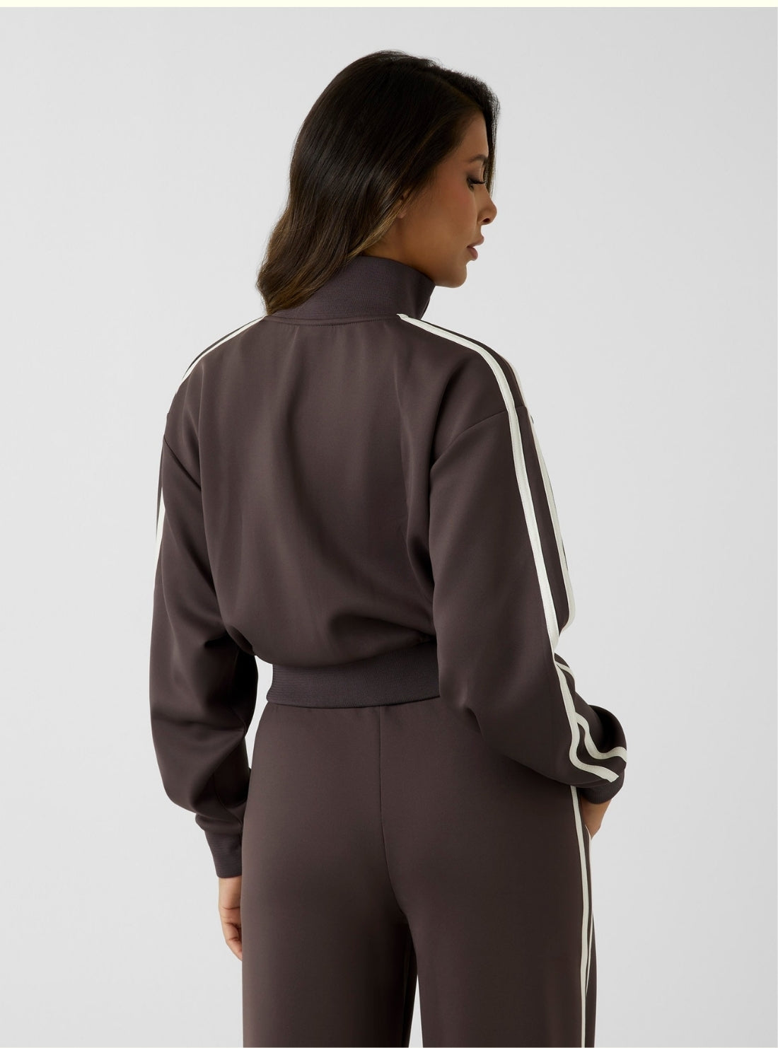 GUESS Womens Brown Hoshi Full Zip Sweatshirt V6YQ07K4287 Back View