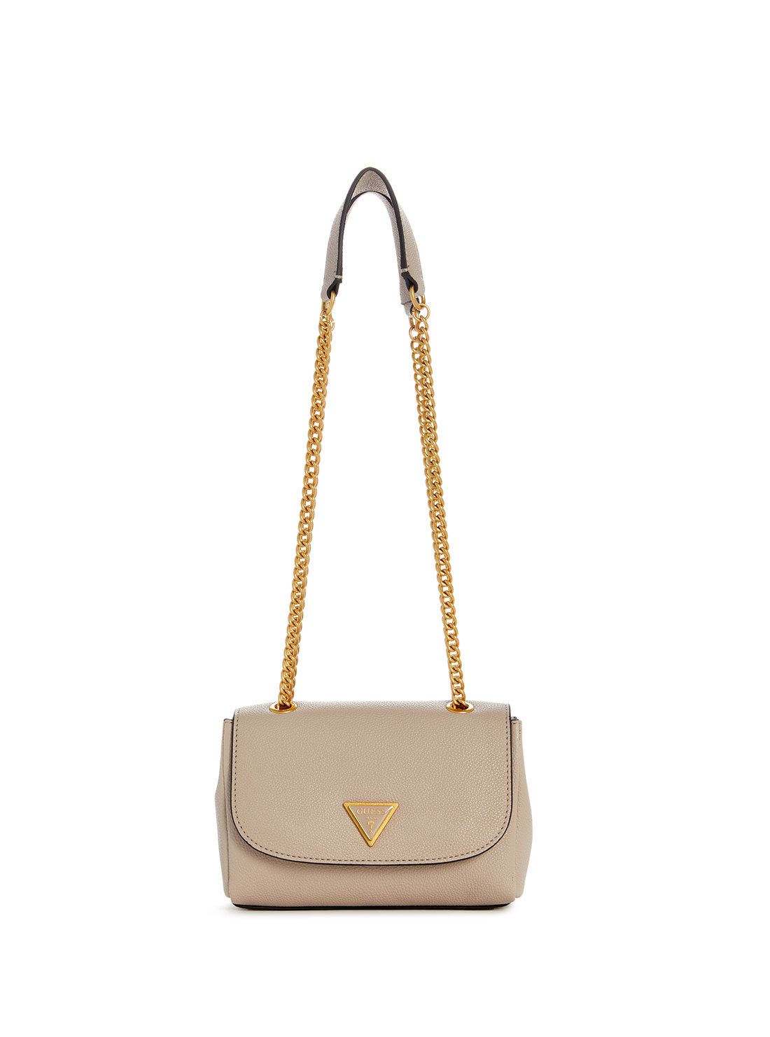 GUESS Beige Cosette Mini Crossbody Flap Bag front view