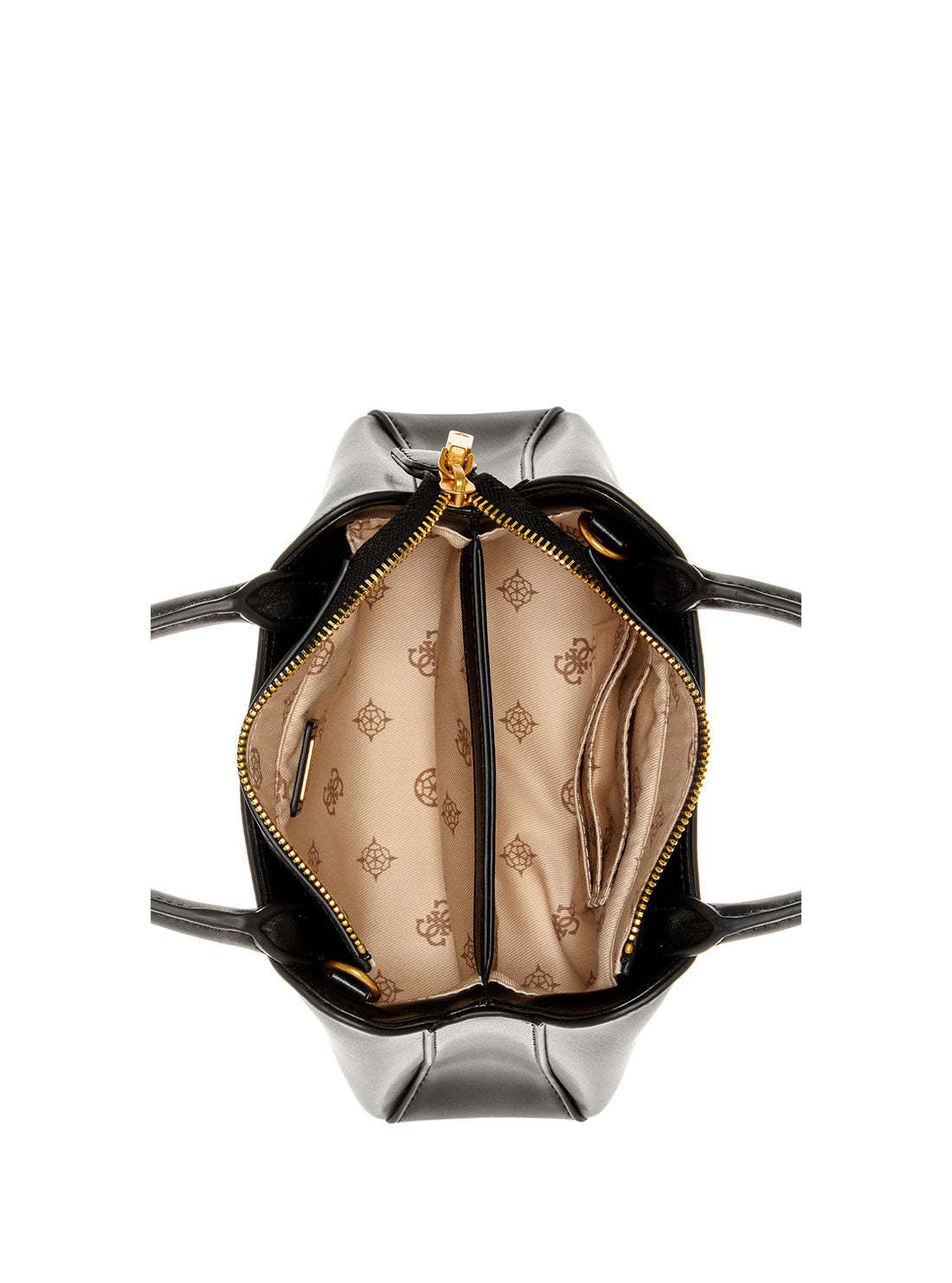 GUESS Black Sarita Mini Satchel Bag inside view