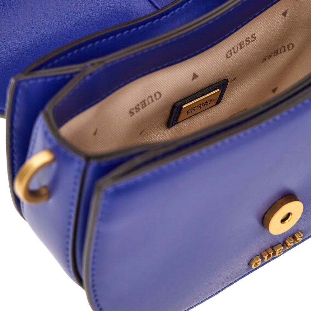 Blue Kuba Mini Crossbody Flap Bag