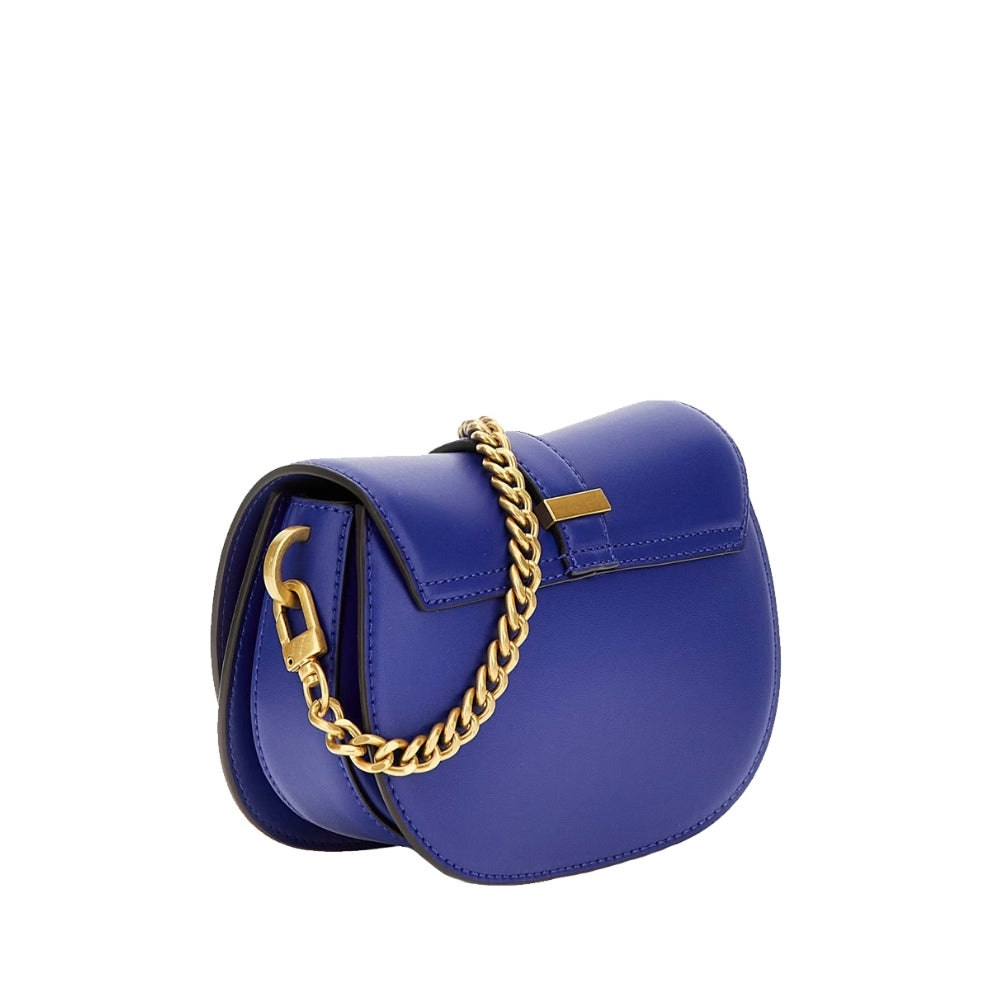 Blue Kuba Mini Crossbody Flap Bag