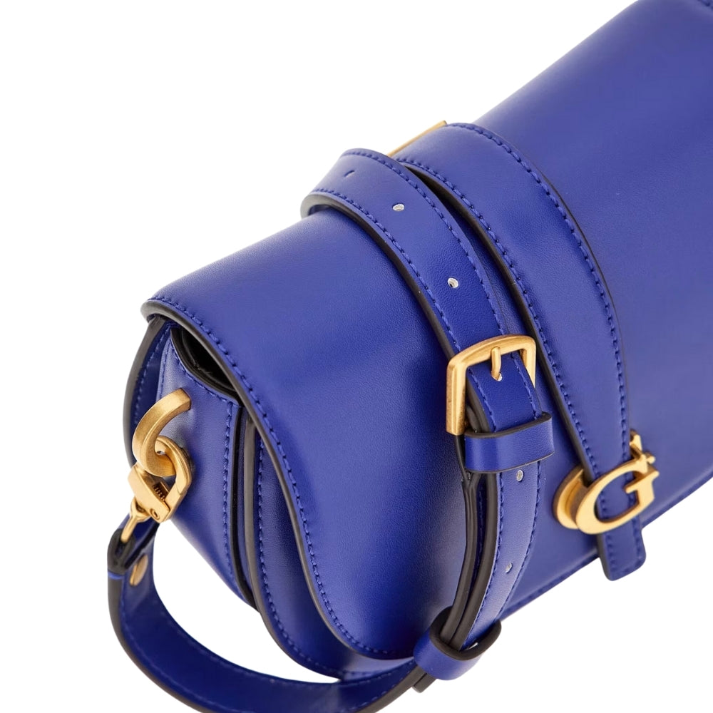 Blue Kuba Mini Crossbody Flap Bag