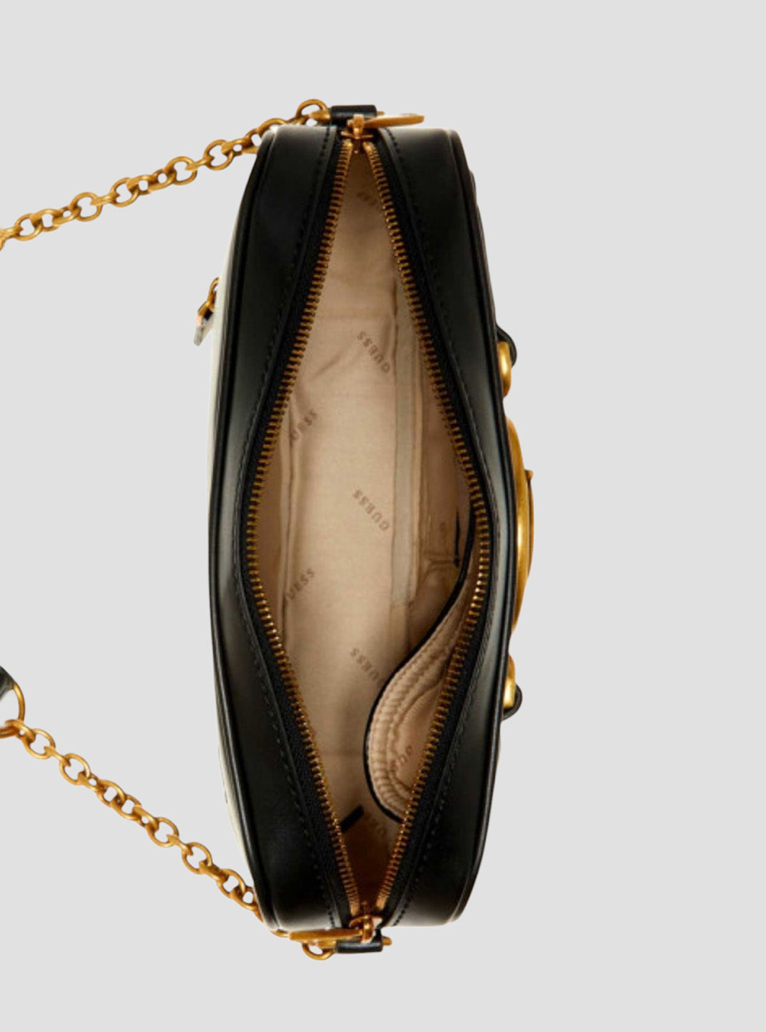 GUESS Women's Black Aviana Camera Bag VB841414 Internal View