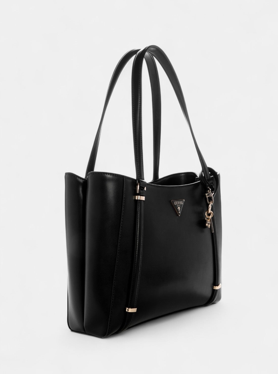 GUESS Womens Black Daryna Elite Tote Bag VG720823 Front Side View
