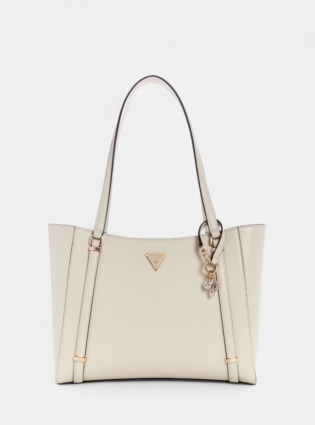 GUESS Womens White Daryna Elite Tote Bag VG720823 Front View