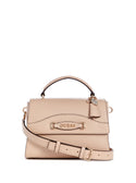 GUESS Beige Emera Top Handle Bag front view