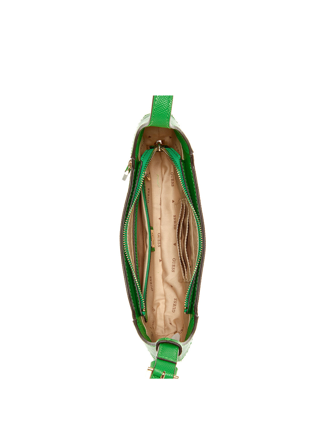 GUESS Green Avis Crossbody Bag inside view
