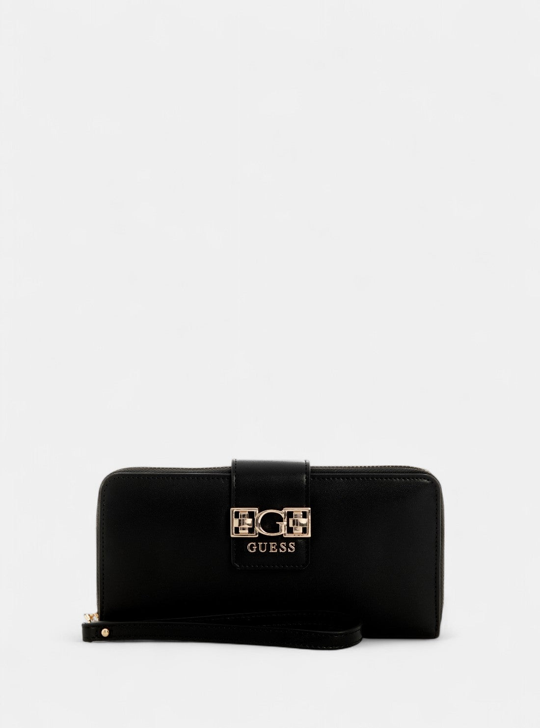 GUESS Womens Black Jane Large Zip Around Wallet VG9891146 Front View