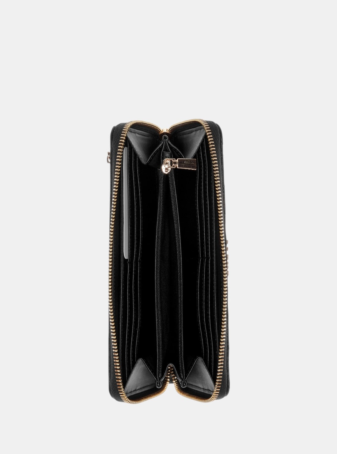 GUESS Womens Black Jane Large Zip Around Wallet VG9891146 Inside View