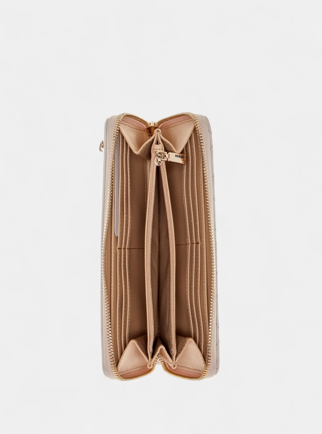 GUESS Womens Brown Jane Large Zip Around Wallet VG9891146 Inside View