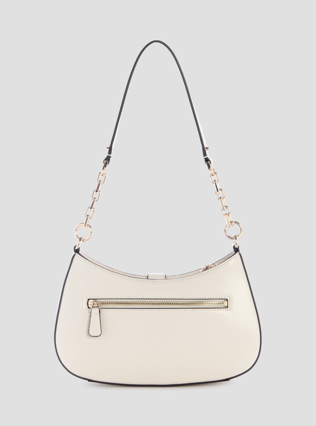 GUESS Womens White Carrie Top Zip Shoulder Bag VG989618 Back View