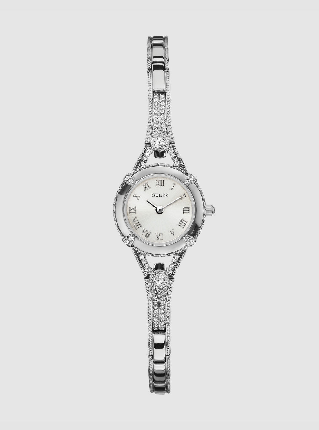 GUESS Accessories Silver Angelic Glitz Watch W0135L1 Front View