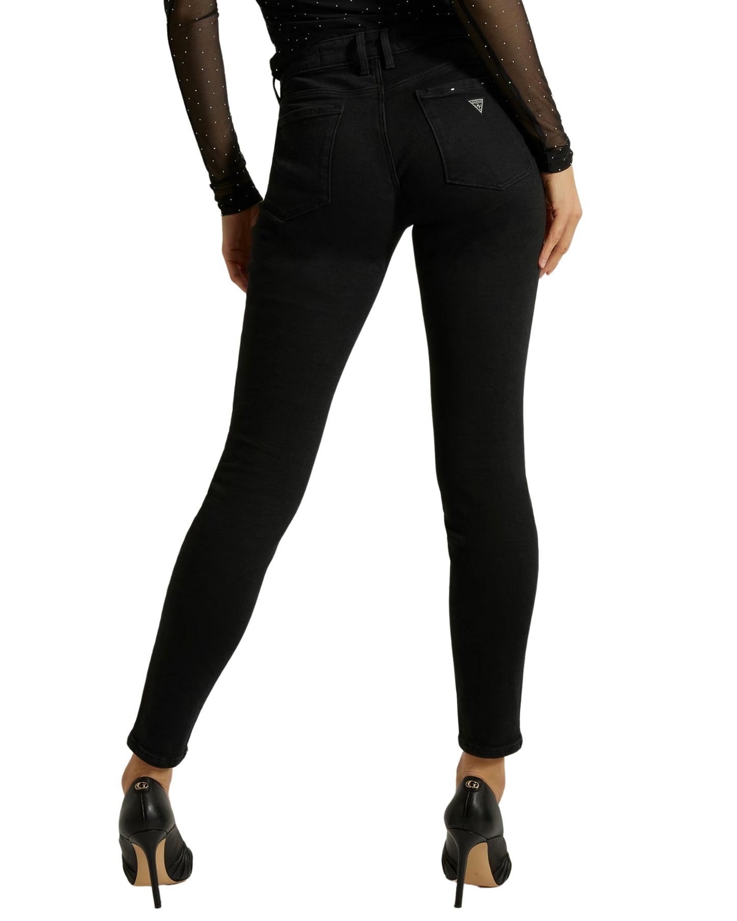 Annette Skinny Mid Rise Jeans - Carrie Black