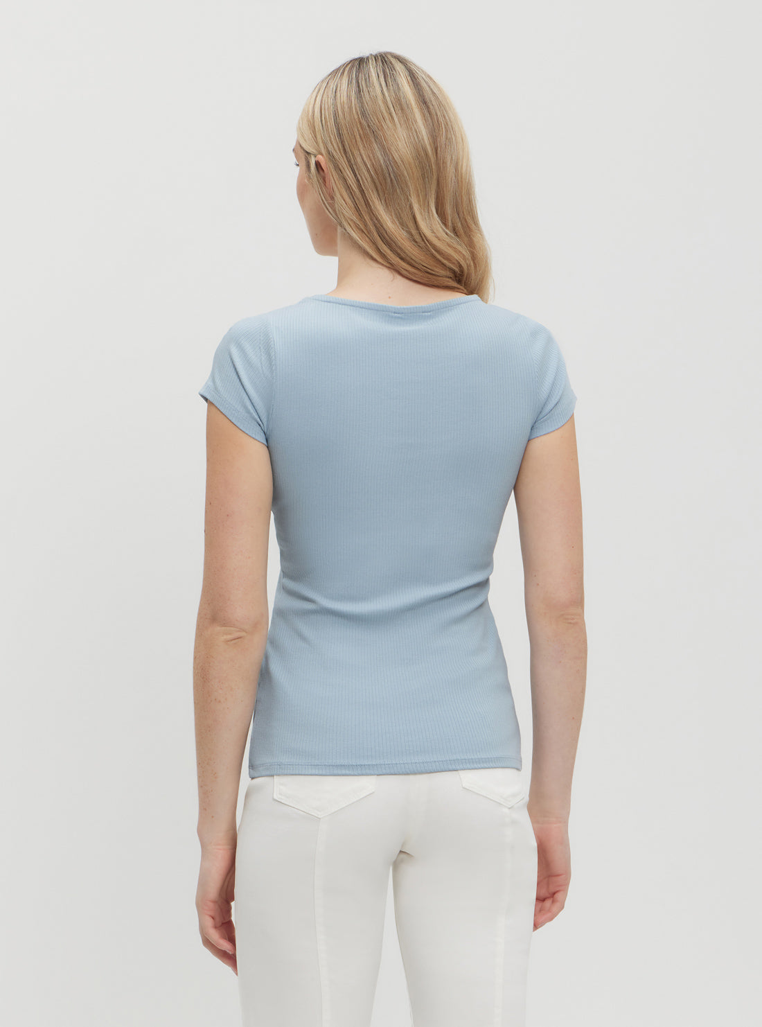 Eco Blue Karlee Jewel Henley T-Shirt