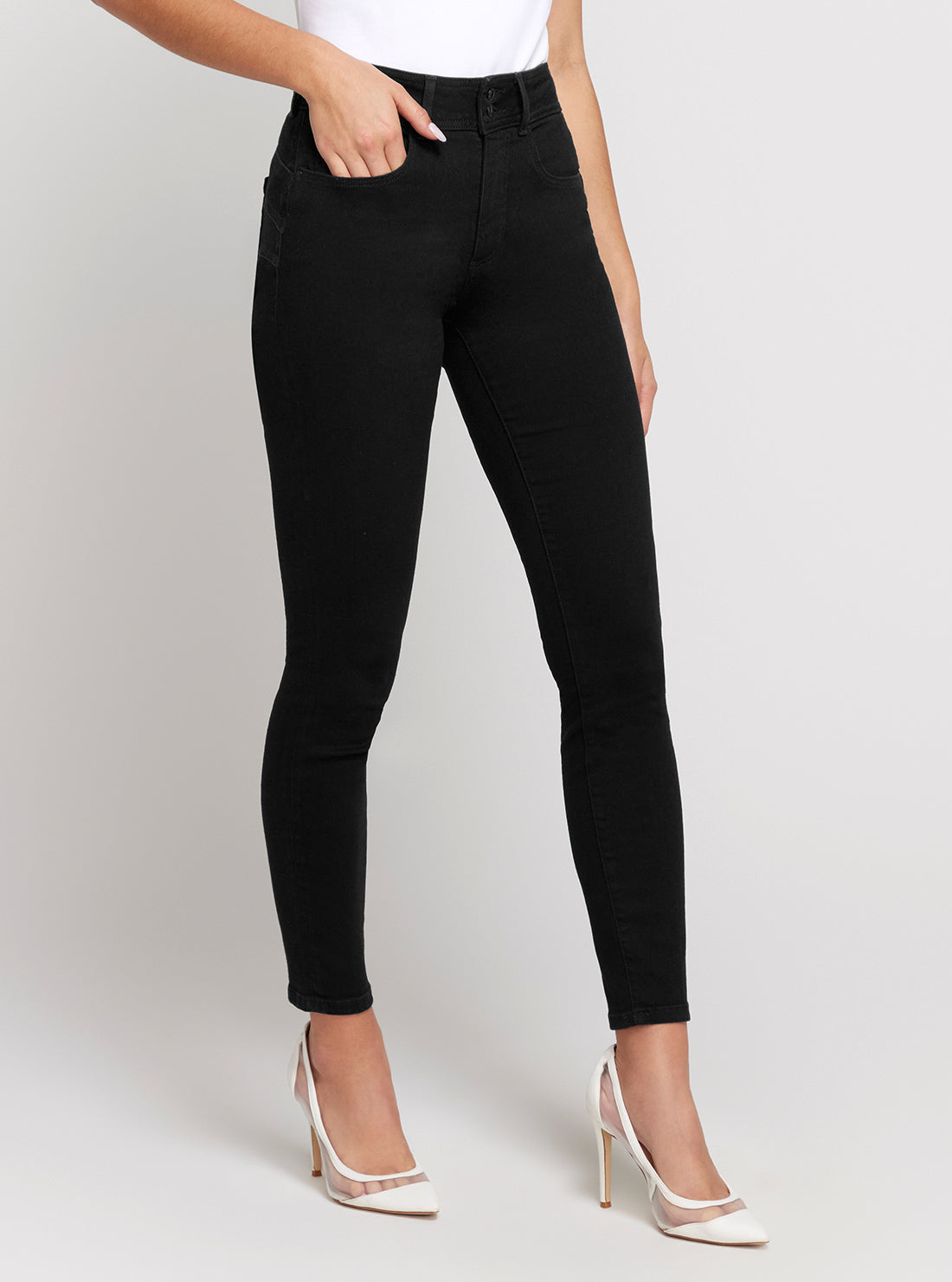 High-Rise Shape Up Denim Jeans in Carrie Black Wash