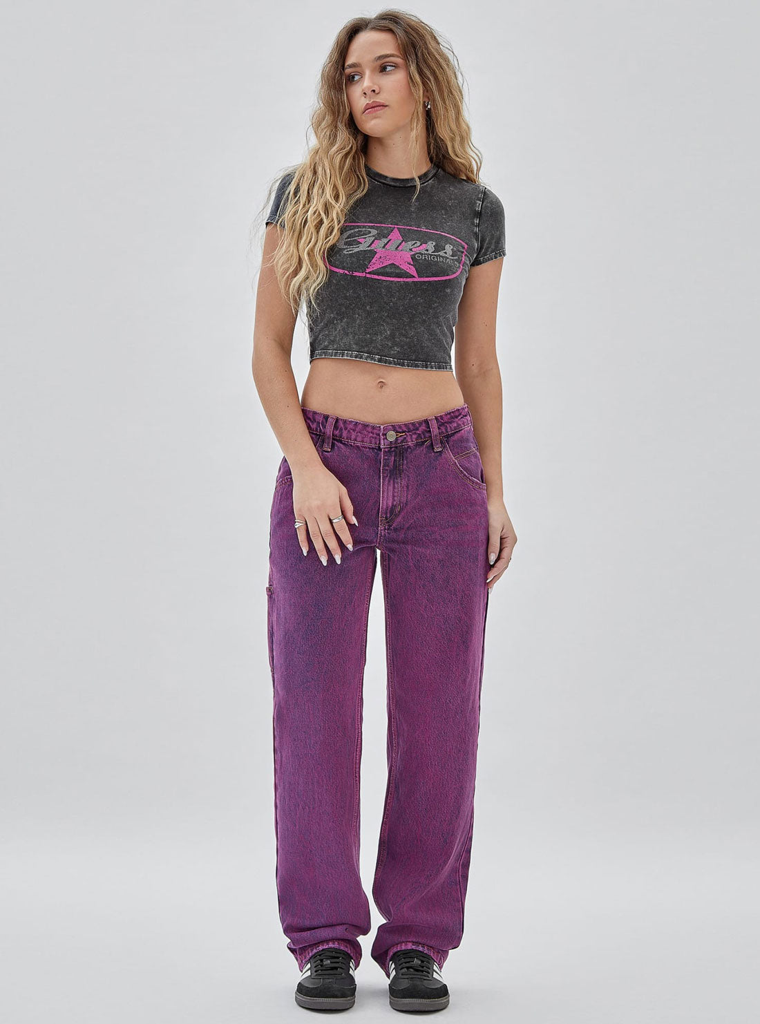 Guess Originals Star Logo Cropped T-Shirt | GUESS Originals Apparel | full view