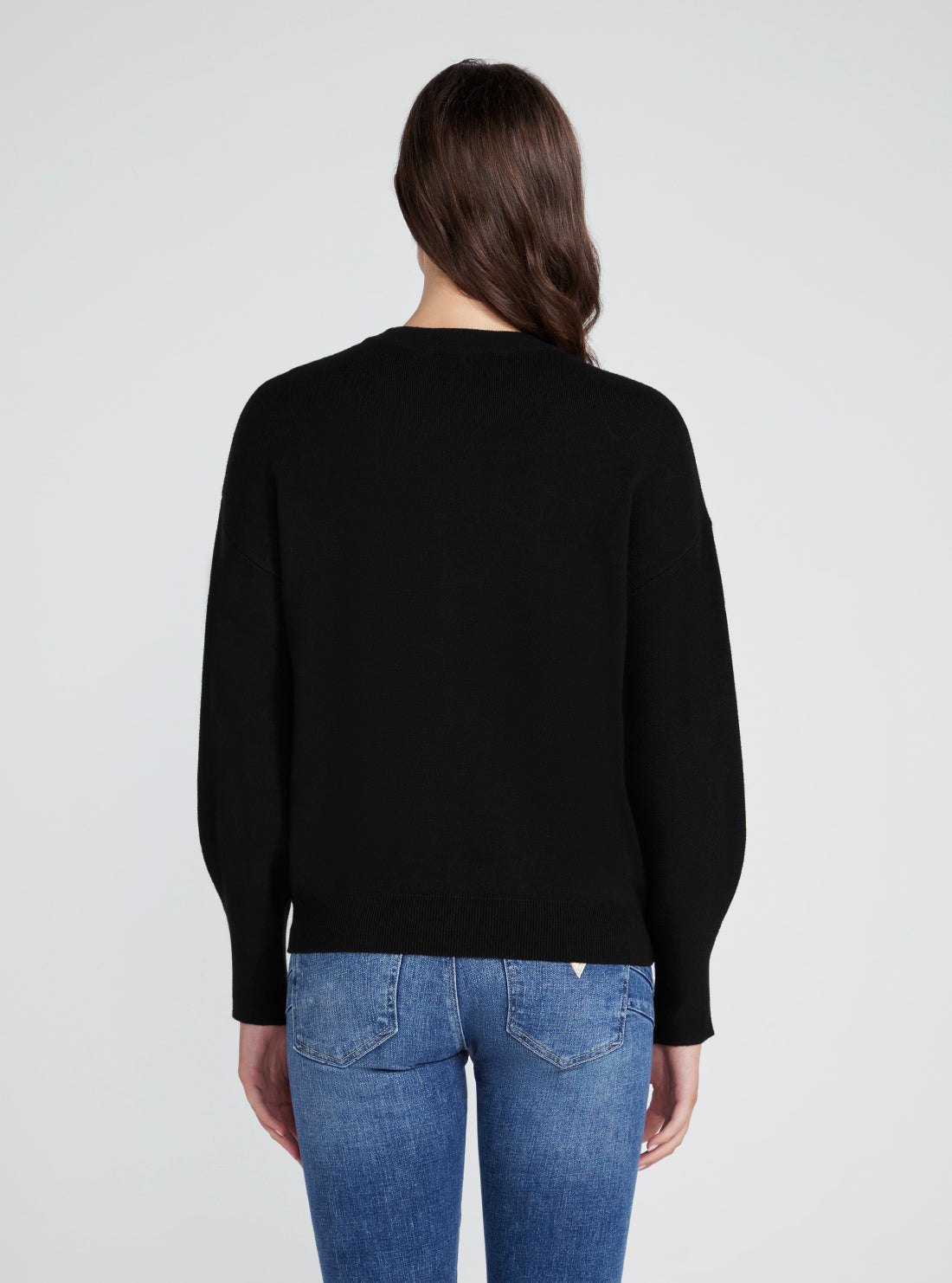 GUESS Long Sleeve Leonor Logo Sweater back view