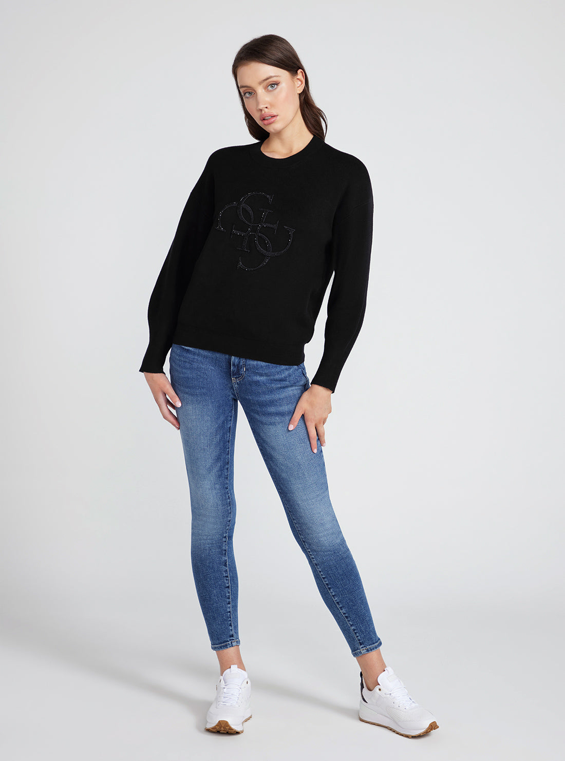GUESS Long Sleeve Leonor Logo Sweater full view