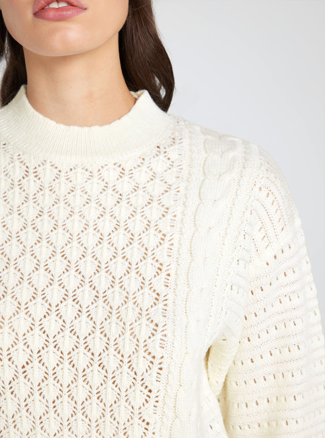 GUESS Cream White Long Sleeve Edwige Sweater